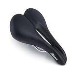 Bikeroo Bike Seat Cushion - Memory Foam Bicycle Saddle for Men and Women w/Additional Bike Accessories - Compatible w/Peloton, Stationary, Mountain, Spin, Road and Exercise Bike