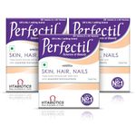 Perfectil 30 Tablets, Triple Action formula enriched with Biotin, Zinc, Grape seed extract, for healthy Skin, Hair, and Nails | Gluten free vegetarian tablets(Pack of 3)