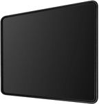 TONOS Black Mouse Pad 11 x 8.7 x 0.1 in. Basic Big Mouse Pad with Stitched Edges and Non-Slip Rubber Base, Premium-Textured Mouse Pad for Laptop, Computer & PC, Gaming & Working, Waterproof Mousepad