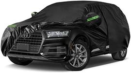 sportuli Waterproof Car Cover Replace for 2006-2023 Audi Q7/SQ7, 6 Layers All Weather Full Car Covers with Zipper Door & Windproof Bands for Snow Rain Dust Hail Protection (Q7),Black