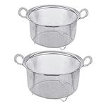 2 Pack Strainers for Kitchen, 18/8 