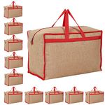 Double R Bags Jute Heavy Duty Extra Large Storage Bag, Moving Bag Tote, Blanket Clothes Organizer, Comforter, Bedroom closet, Dorm Room Essentials, Supplies, Storage, Strong Materials (10)