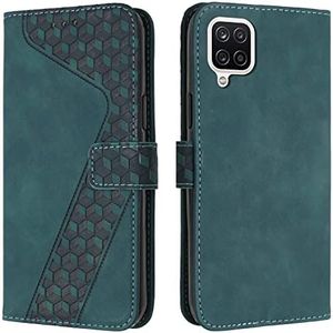 OKZone Cover per Samsung Galaxy A12/M12, Custodia in Pelle Samsung A12 4G/M12 4G/F12 4G, Cover a Libro Galaxy A12 4G/M12 4G/F12 4G Magnetica Portafoglio Folio PFlip Caso con Wallet Case Cover (Verde)
