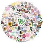 Mental Health Awareness Stickers, Pack of 100, Mental Health Matters Vinyl Stickers, Waterproof Sticker Pack, Perfect for Scrapbooking, Water Bottle, Laptop, Bedroom