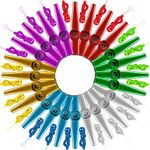 Newwiee 48 Pcs Metal Kazoos with Lanyards Musical Instruments Kazoo Pack Kazoo Flute Bulk Good Companion for Guitar Violin Piano Keyboard Ukulele, Kids Adults Lovers Gift Prize