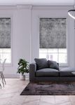 Lister Cartwright Crushed Velvet Blackout Roller Blinds Easy Fit Child Safety Fixing Inc, Charcoal 180 x165 cm