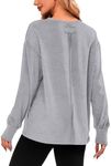 Tops for Women Long Sleeve Crew Neck Shirts Teen Girls Trendy T Shirt Blouse