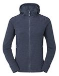 Rab Women's Nexus Hoody Full-Zip Lightweight Fleece Jacket for Hiking, Trekking, & Climbing - Deep Ink - 14
