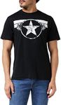 Marvel Men's Captain America Cap Logo T-Shirt, Black, XXL