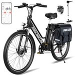 RCB RK8S 26" Electric Bike, 250W Motor, 7 Speed, Range 35-50 km, City Ebike, Double Disc Brakes (black)