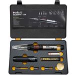 IRODA SOLDERPRO 120K Professional Cordless Butane Soldering Iron Kit, 4-in-1 Wire Soldering kit, Sturdy Carry Case with Heat Shield & Self Igniting Adjustable Flame (Taiwan)