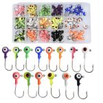 Generic Ultimate Fishing Jig Kit 1/4oz, 151pcs - Round Jig Head, Premium Quality Lure by Channel Marker Tackle, Mustad Fishing Hooks, Freshwater/Saltwater, Comes in a Convenient Plastic case!