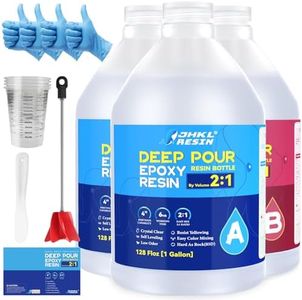 JHKL Epoxy Deep Pour Epoxy Resin Kit, 2 to 4 Inch Depth High Gloss (3Gal)
