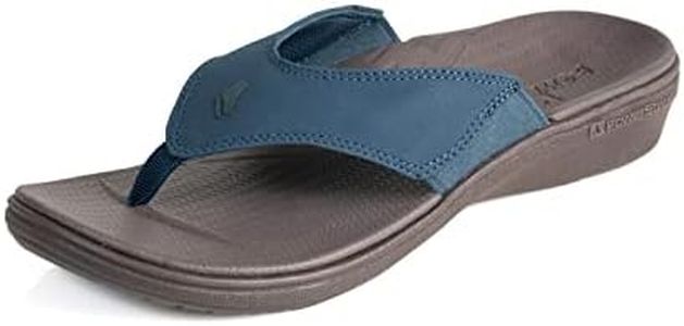 Powerstep Women's Casual Flip-Flop, Navy, 7 US