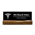 Nutcase Personalizesd Desk Name Plate - Engraved Table Sign Stand, Laser Engraved Acrylic Sign (Doctor)