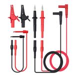 Neoteck 8 Pieces Multimeter Test Lead Professional Electronic Test Cable Equipment Included Lead Extensions Test Probes for Factory Laboratory and Other Social Fields