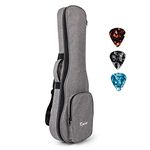 Ukulele Bag Baritone Ukuleles Case 30 inch Guitarlele Gig Bag Soft Carring Case Double Strap With 3 Ukelele Picks Grey