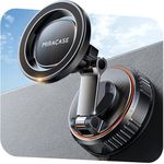 Miracase for MagSafe Car Mount [3600gf Strong Magnet & 89+LBS Suction Base] Vacuum Magnetic Phone Holder for Cars, 360° Rotatable Dashboard & Windscreen Phone Holder for iPhone17-12 Pro Max Plus Air
