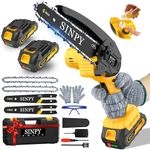 SINPY Mini Chainsaw Cordless, 6 Inc