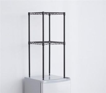 DormCo Suprima® Mini-Fridge Organizer Shelves - Gunmetal Gray