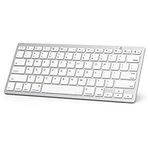 OMOTON Ultra-Slim Wireless Bluetooth Keyboard for iPad Pro 11/12.9, iPad Air 5/4 10.9 Inch, iPad 10th/ 9th/ 8th/ 7th Generation 10.2 inch, iPad 9.7, iPad Mini, All Phones, White