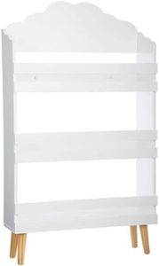 Librería Infantil para Libros, Estantería Infantil de 3 Niveles, Estantería para Guardar Libros Juguetes, Estantería para Habitación İnfantil Jardín de Infancia, de Madera MDF, 58x18x98cm, Blanco