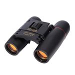 Compact Binoculars, Small Folding Binoculars, Easy Focus for Kids Adults Bird Watching Travel Hunting Concerts Sports, Waterproof Telescope with Strap Bag (30x60)