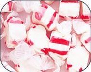 Peppermint Red & White Gourmet Salt Water Taffy 1 Pound Bag