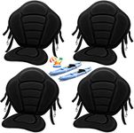 Wesiti 4 Pcs Kayak Seats Thickened Padded Kayak Seat with Back Support for Sit on Top Padded Fishing Boat Seat Paddle Canoe Seat Soft Cushion for Kayaking Rafting Fishing Canoeing Boating Supplies