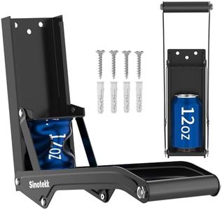 Sinotekk 16 oz Can Crusher Wall Mounted | Heavy-Duty Thickened Steel | with Built-in Bottle Opener & Non-Slip Handle | Flattened Aluminum Can in Seconds | Space-Saving Recycling Tool for Home & Garage