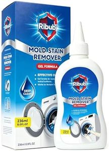 Ribub Mold Stain Remover Gel Heavy Duty Household Cleaning Gel for Washing Machine Seals, Fridge Gaskets, Bathroom & Kitchen Tile Grout, Sinks, Shower & Caulk 8 Fl Oz