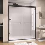 GETPRO Shower Door 56-60 in. W x 72