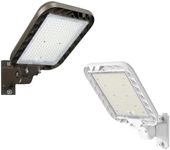 150W Black LED Parking Lot Light 22500LM 5000K Outdoor Light with Adjustable Arm Mount，150W White Adjustable Arm Mount Parking Lot Lights 5000K Shoebox Light with Dusk to Dawn Photocell