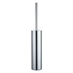 Freestanding Luxury Toilet Brush 304 Stainless Steel Toilet Brush and Holder 19-Inches Tall Round Rust Resistant Anti-Odor and Easy to Clean with Polished Chrome Finished