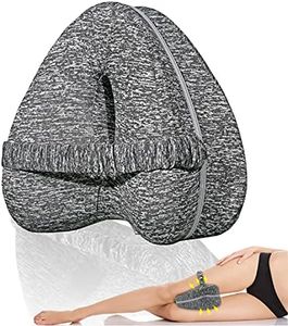 LVOPO Knee Pillow for Side Sleepers with Elastic Strap, Memory Foam Leg Pillow, Ideal for Spine Alignment, Hip, Back & Joint Pain Relief, for Better Sleeping with Breathable & Washable Cover