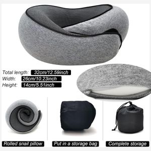 LegendTech Memory Foam Travel Pillow – Dark Gray Neck Support