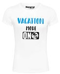 Hangout Hub Girl's Round Neck T-shirt Vacation Mode ON (White;Girls 6-8 Yrs ;) Pack of 1 Kids Family T-shirts