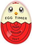 Lasubst Egg Timer for Boiling Eggs Soft Hard Boiled Egg Timer That Changes Color When Done,Red