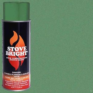 Stove Bright Highly Temp Paint - Green Illusion | Heat Resistant for Wood Stoves, Fireplaces, BBQ Grills, Radiators, Engines, Exhausts & More | High-Temperature Spray | 1200°F Tested