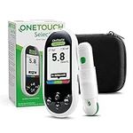 OneTouch Select® Plus Blood Glucose Meter I Set for blood glucose control with 1 blood glucose meter + 10 test strips + 1 lancing device + 10 lancets in a case (including batteries)