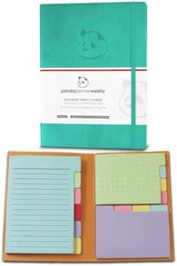 Turquoise Undated Full Year Weekly Planner - 12 Month Weekly Planner with Spring Sticky Notes by Panda Planner - Organizer Planner and Sticky Notes for Productivity