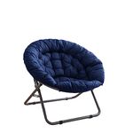 Urban Shop Oversized Saucer Chair, Navy