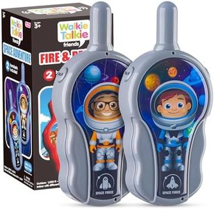 LAEbuild Walkie Talkies for Kids Toys Gifts for 4 5 6 7 8 Year Old Girls Boys Long Range Space Adventure Walkie Talkies for Christmas Birthday Easter Gifts Indoor Outside Games Gray
