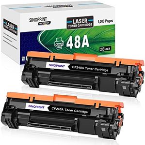 SINOPRINT 48A Toner Cartridge Replacement for HP 48A CF248A 248A Compatible for HP Laserjet Pro M15w M15a M16a M16w Laserjet MFP M28w M28a M29a MFP M29w M14 M17 M30w M31w Printer Ink (Black, 2-Pack)