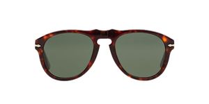 Persol Unisex's Po0649 Sunglasses, Havana/Crystal Green, 56 mm