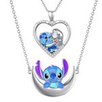 CAIFU Lilo & Stitch Necklaces, Set of 2, Jewellery