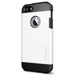 iPhone 5S Case, Spigen Tough Armor Case for iPhone 5/5S - Retail Packaging - Smooth White (SGP10493)