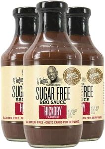 G Hughes Sugar Free, Hickory BBQ Sauce - Sugar Free BBQ Sauces, Sugar Free BBQ Sauce Hickory, Gluten Free Barbecue Sauces, Sugar Free Barbecue Sauce Low Carb, Keto BBQ Sauce - 18 oz (3 Pack)