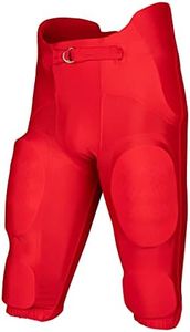 Champro Boys' Bootleg 2 Integrated Football Pants with Built-in Pads, Scarlet, Youth Small