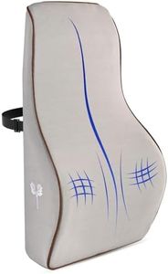 Grin Health SitRight Pro Full Lumbar Support Pillow Pure Memory Foam Backrest Cushion for Office Chair, Car & Back Pain Relief, Grey